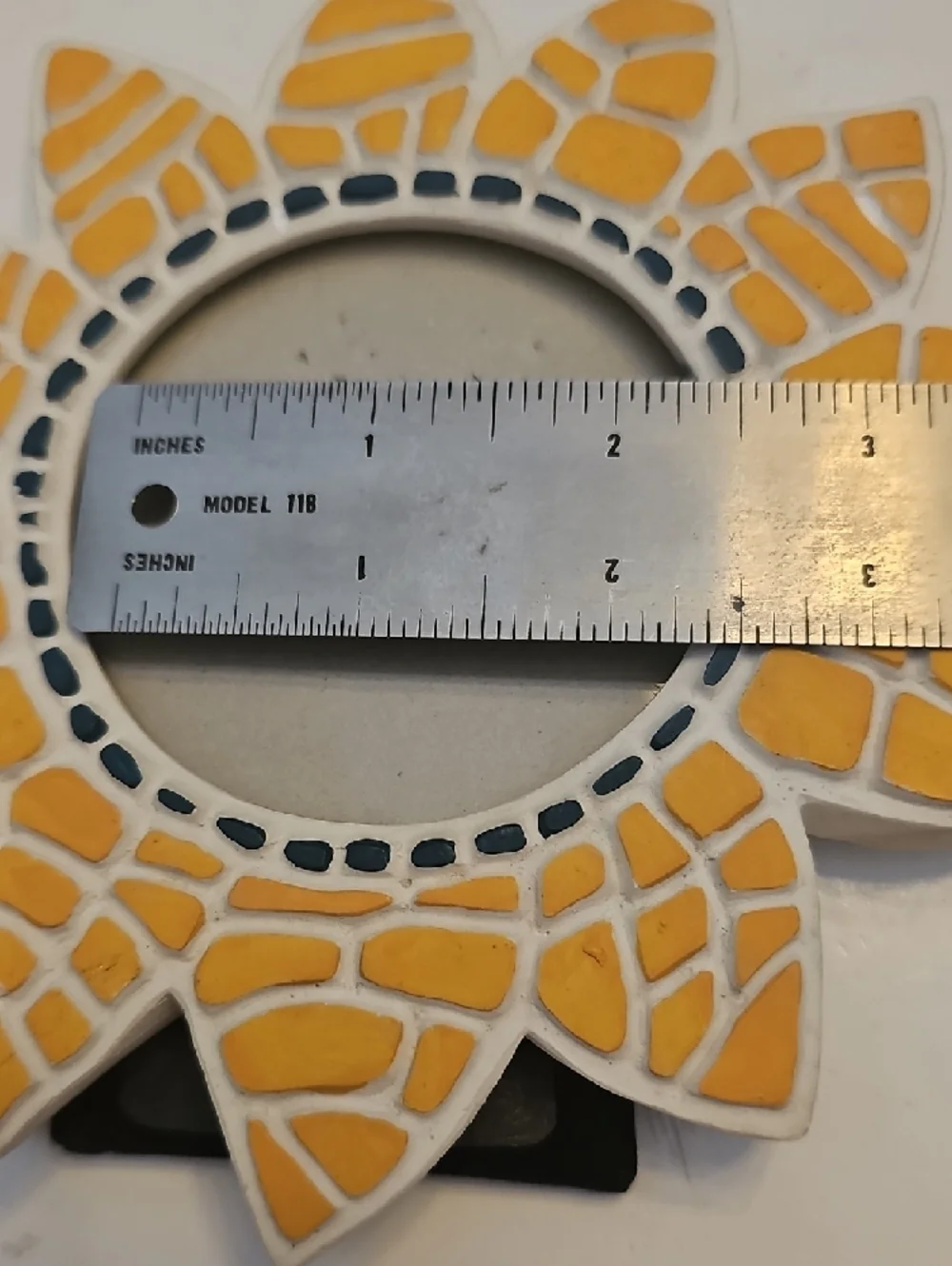 Yellow Sunburst Mosaic Picture Frame Or Sunflower - Picture 4 of 6